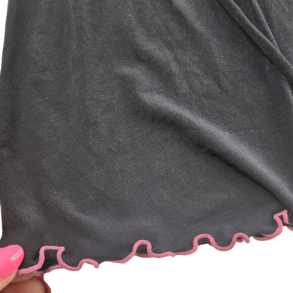 Vintage Giorgio Fiorlini Dress Womens XL Black Pink Twee Coquette Fit Flare Lace - Picture 7 of 13